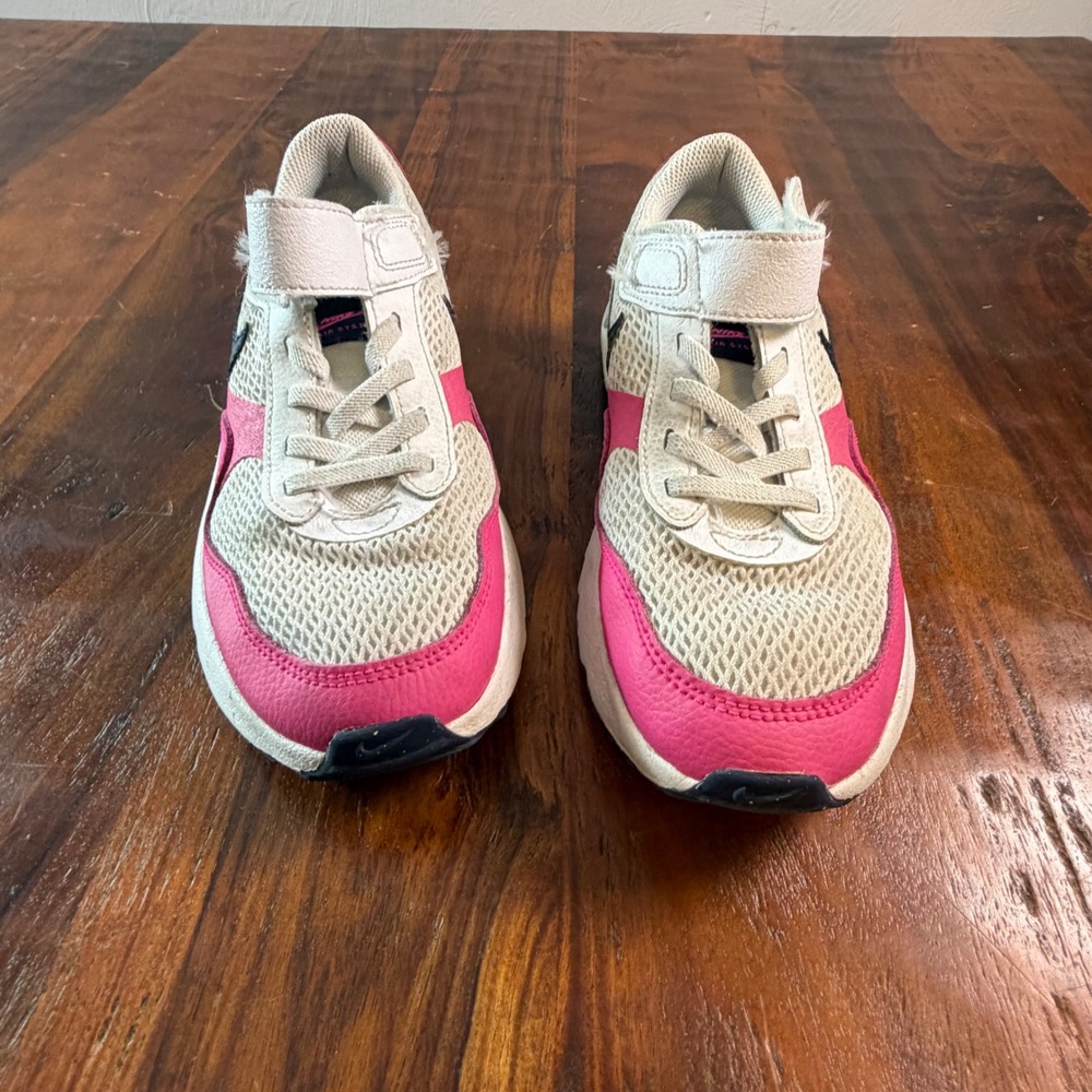 Nike Air Max System Kids Shoes White Pink Black DQ0285-110 Size 3Y